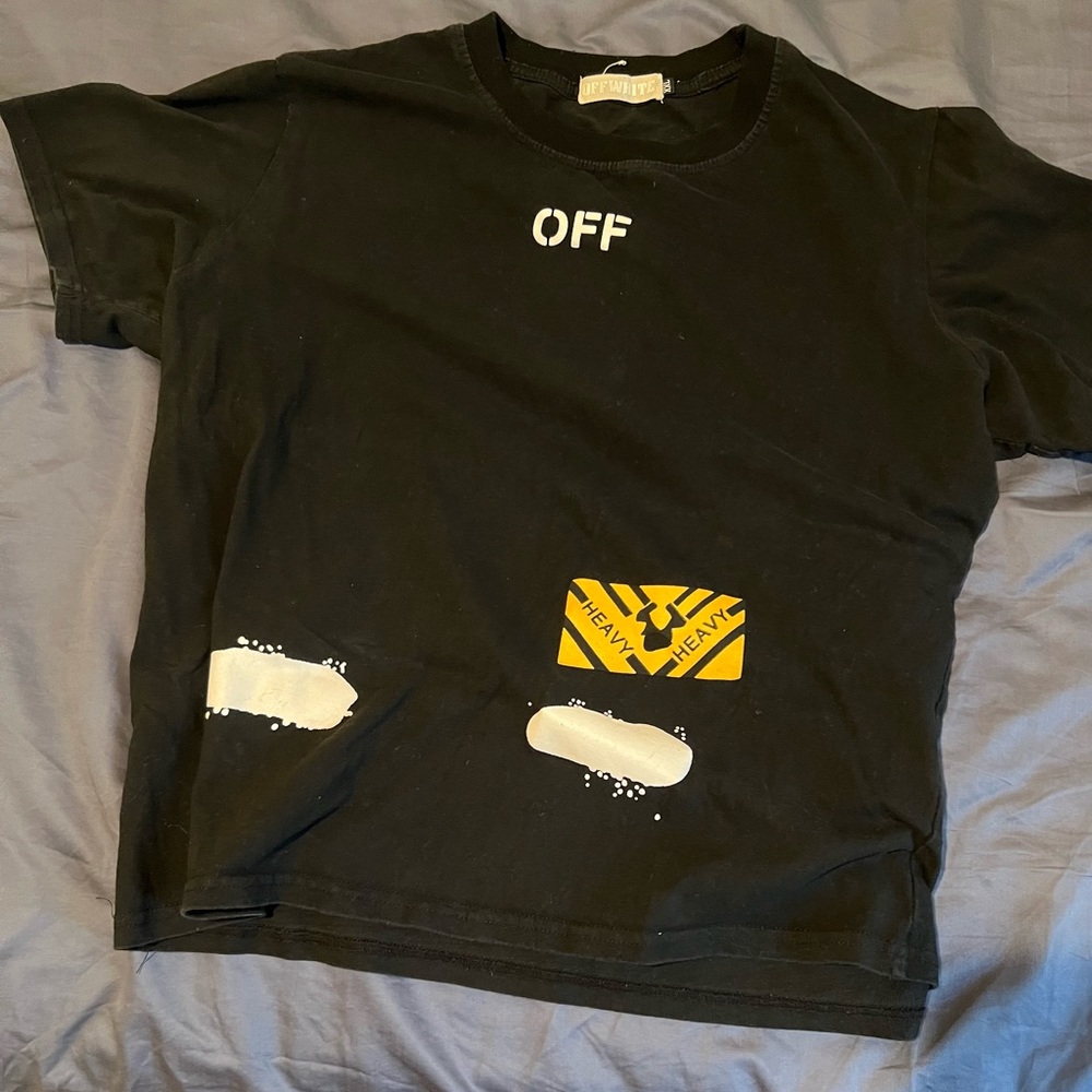 I am selling a off white shirt mid condition selling for $130 negotiable size XL